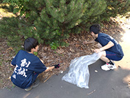 旭川中（屯田公園ゴミ拾い）①.JPG
