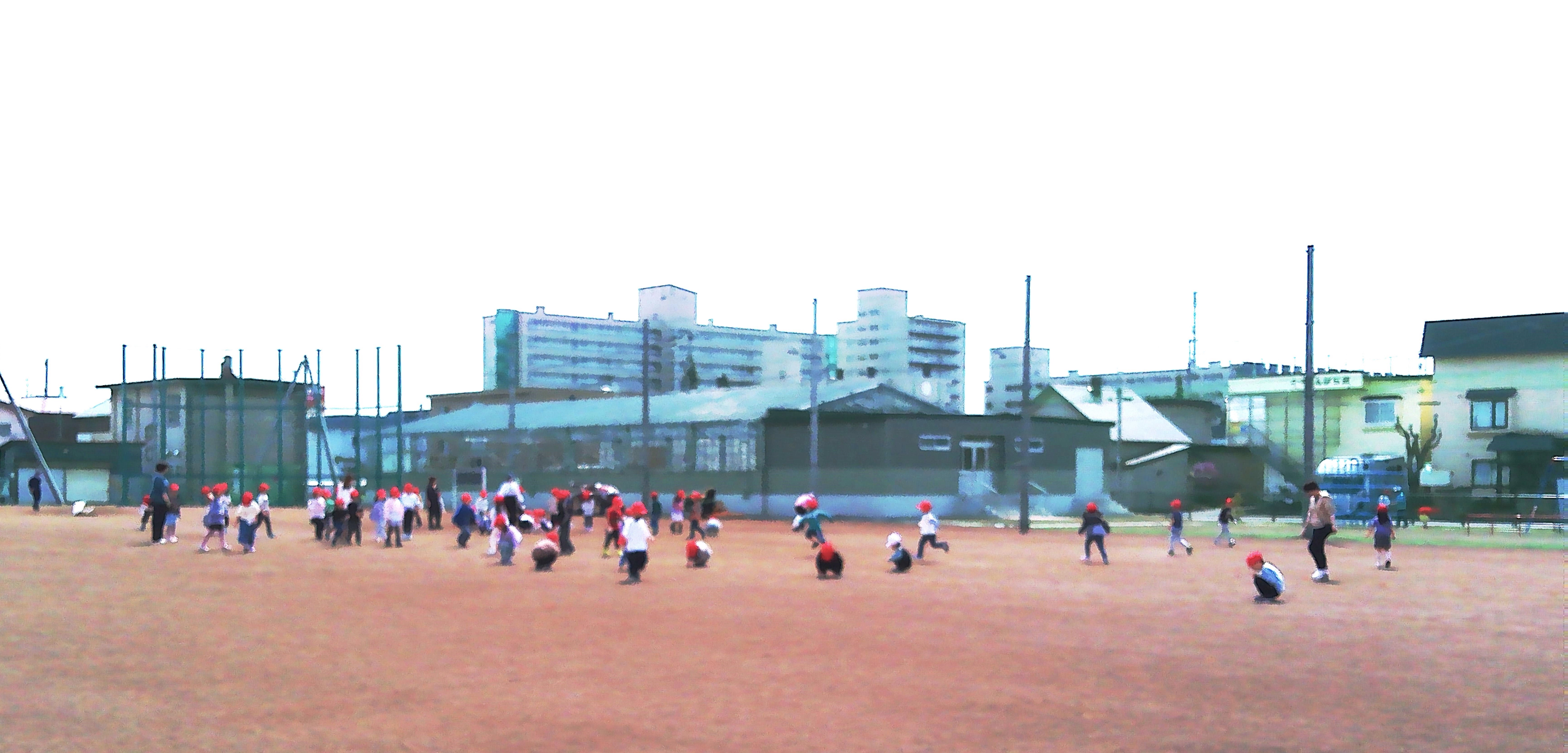 グラウンドの石拾い＆ゴミ拾い | 旭川市立千代田小学校